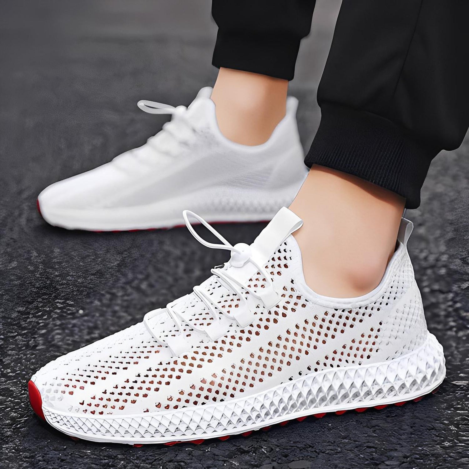 Chaussure de sport en maille orthopédique – baskets respirantes confortables homme