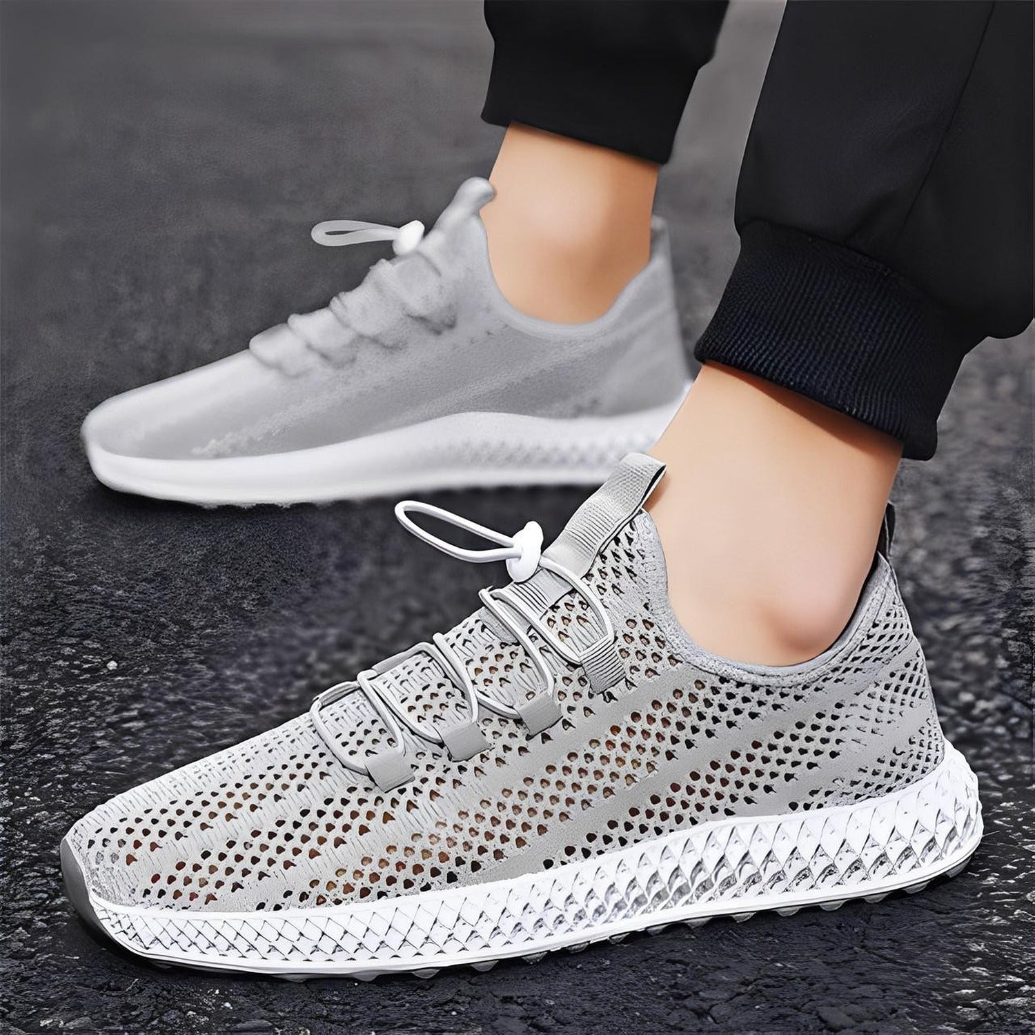 Chaussure de sport en maille orthopédique – baskets respirantes confortables homme